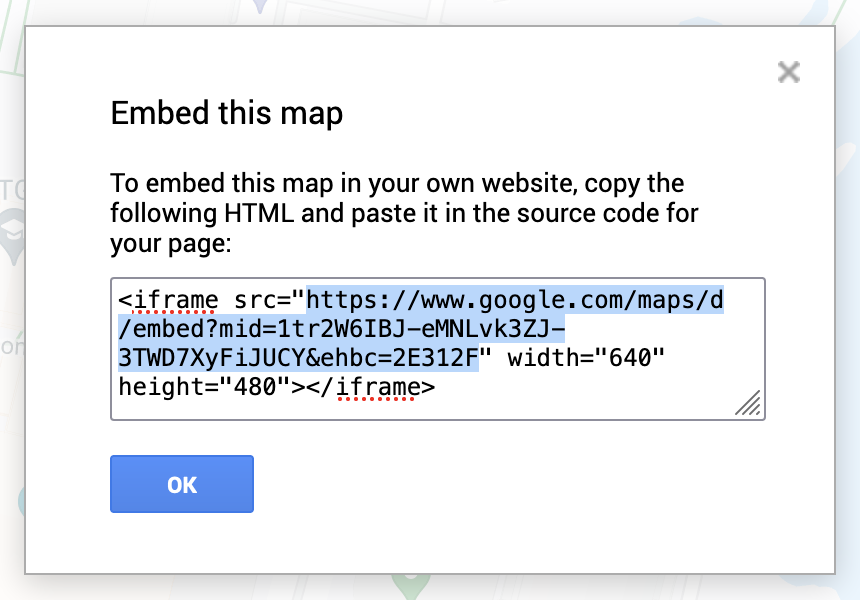 Selecting only the url from the embed pop-up window