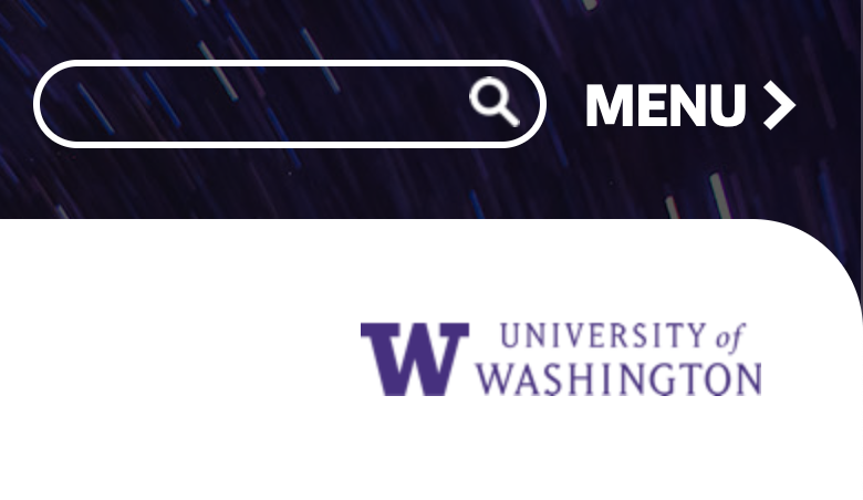 The UW logo added to the upper right hand portion of a page