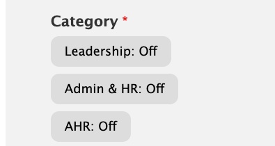 Checkboxes with people categories