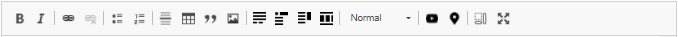 Website editing menu bar options
